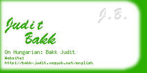 judit bakk business card